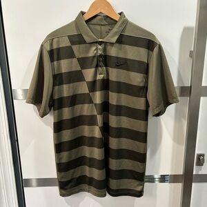 Nike Dry Graphic Hacked Golf Polo Men's Size Large Green CK5921-222